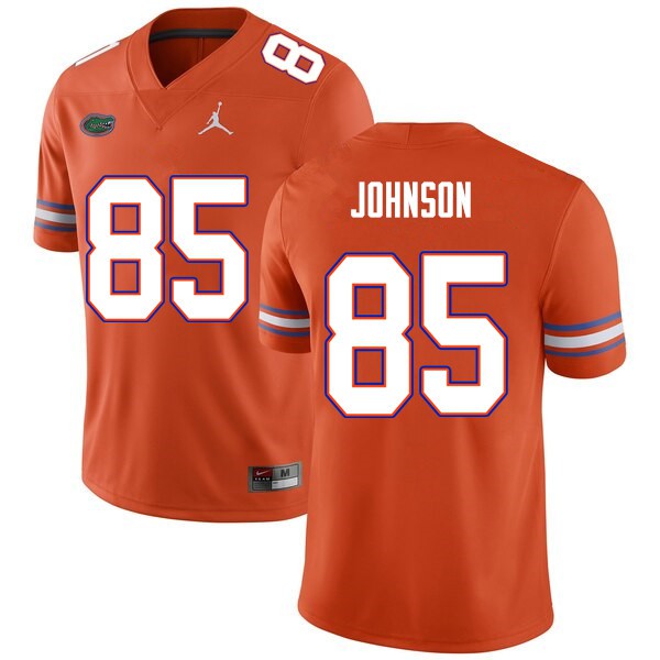 Men #85 Kevin Johnson Florida Gators College Football Jersey Orange